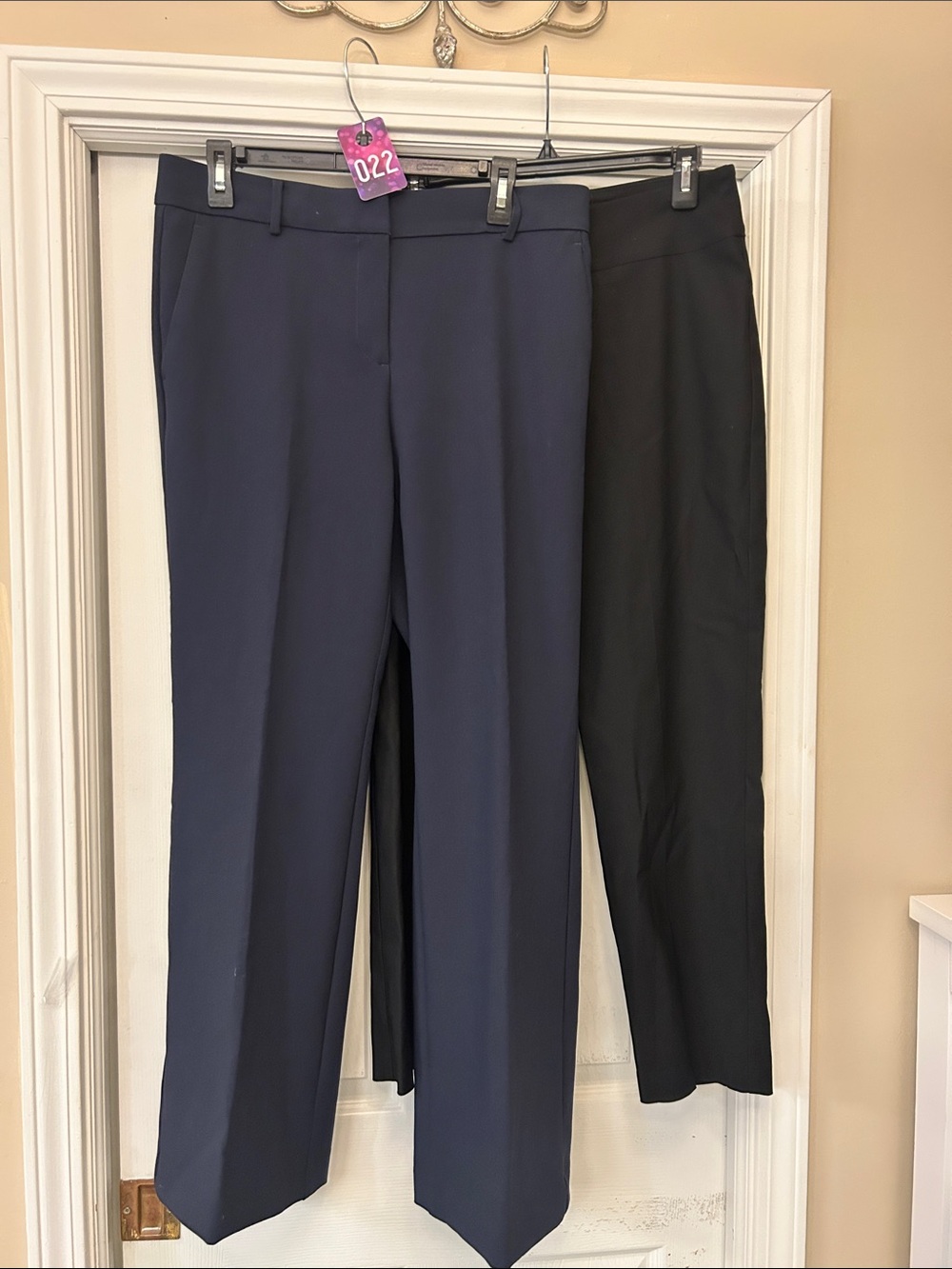 Ann Taylor Navy trousers and up!Black pull on pants
